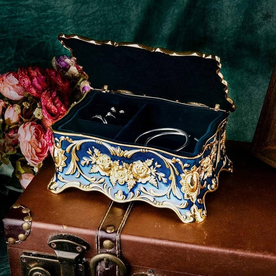* vintage Jewelry box ✵ * 硝子の ジュエリーボックス vintage Jewelry box ✵ * 硝子の ジュエリーボックス vintage